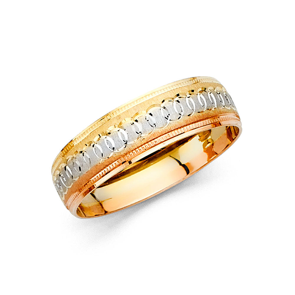 14K 3C MEN WED BAND