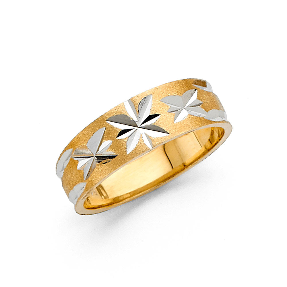 14K 2T 6MM DC TAPERED WED BD