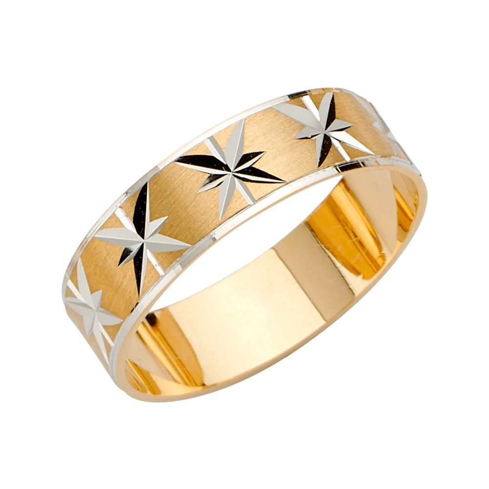 14K 2T 6MM DC TAPERED WED BD