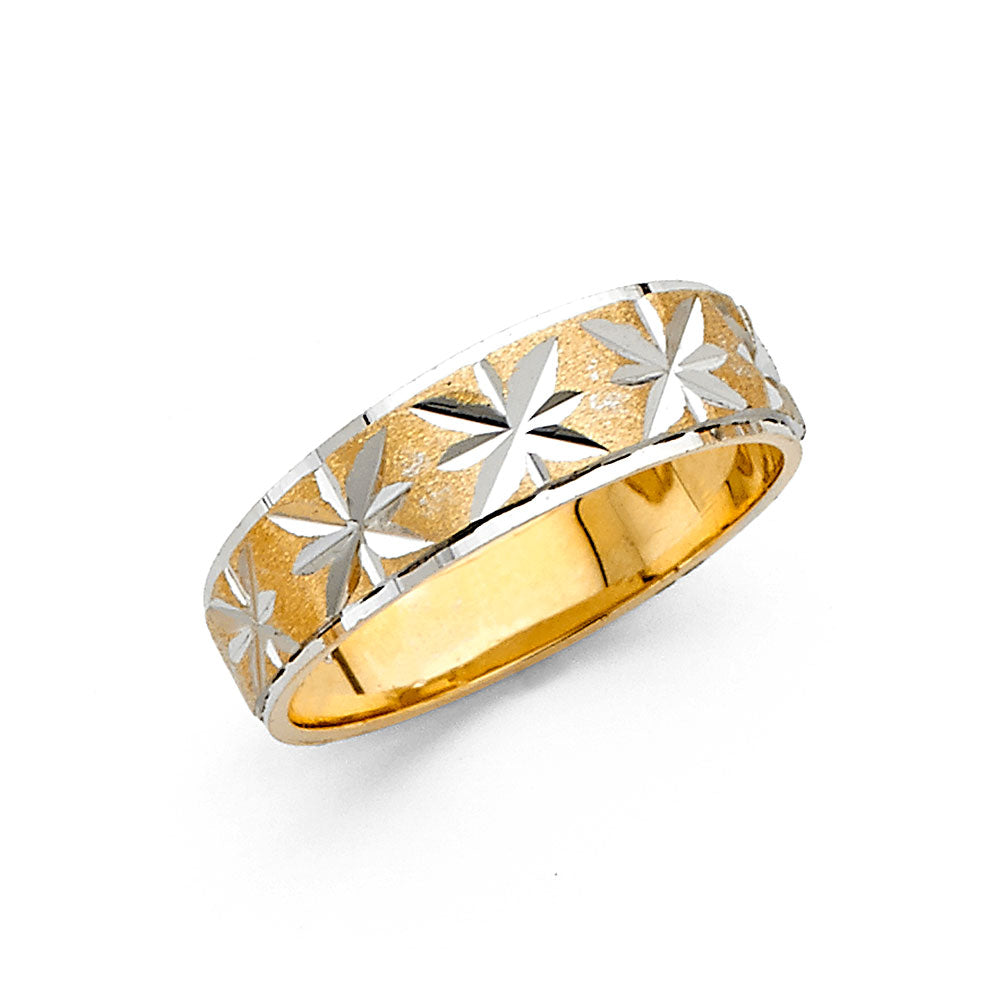 14K 2T 6MM DC TAPERED WED BD