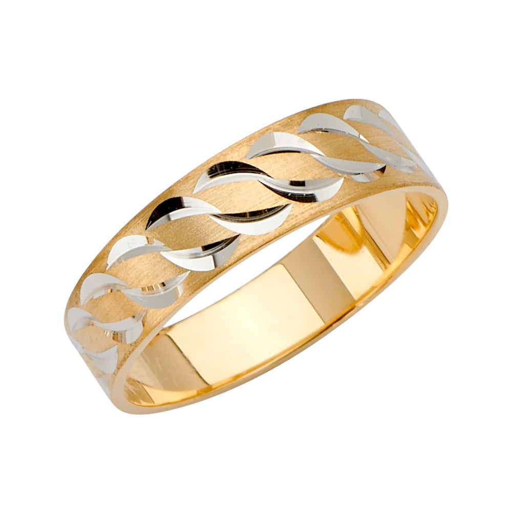 14K 2T 6MM DC TAPERED WED BD
