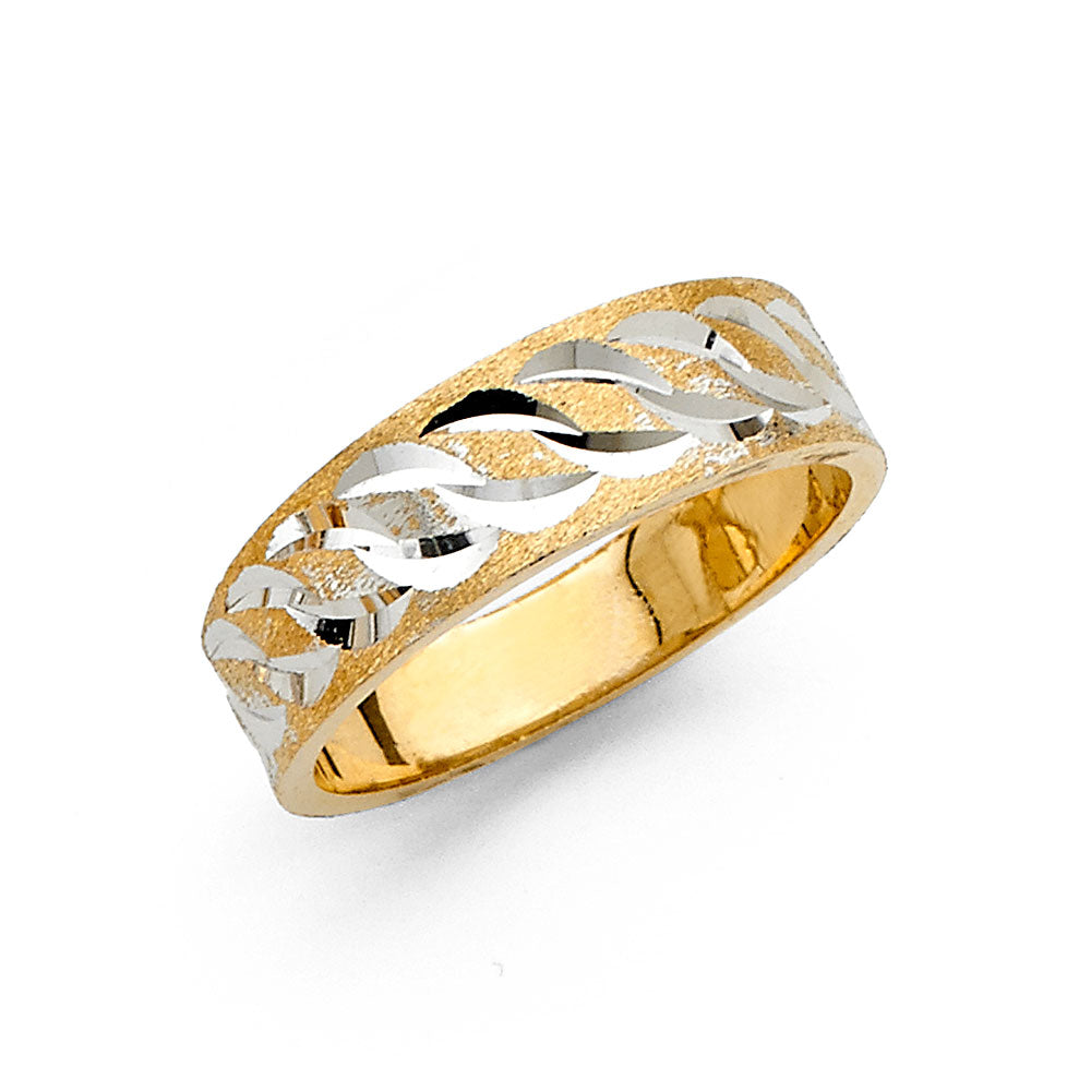 14K 2T 6MM DC TAPERED WED BD