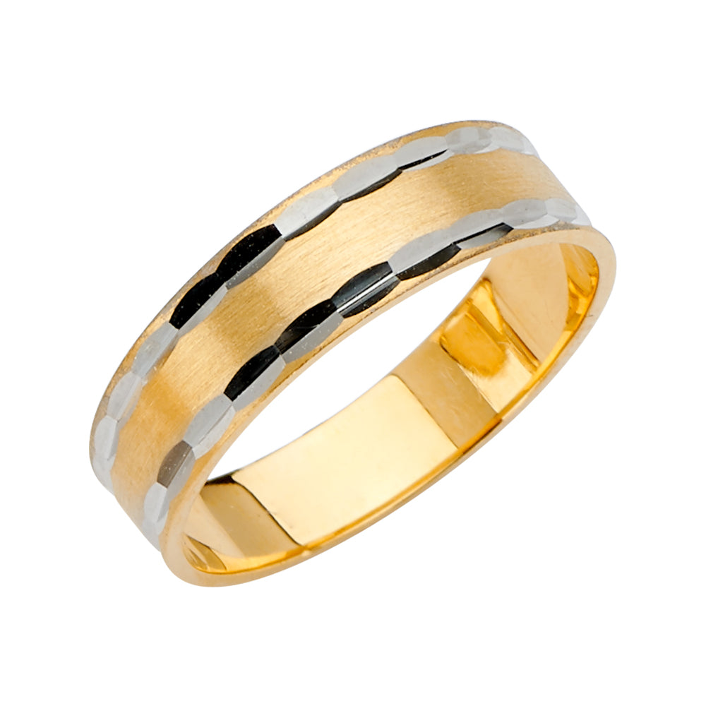 14K 2T 6MM DC TAPERED WED BD