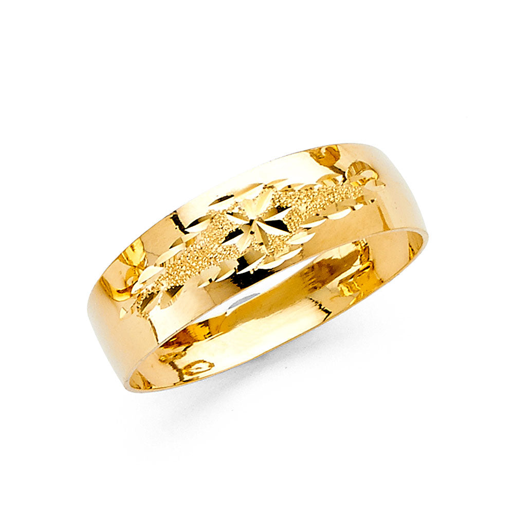 14KY 6MM LIT TAPERED WED BAND