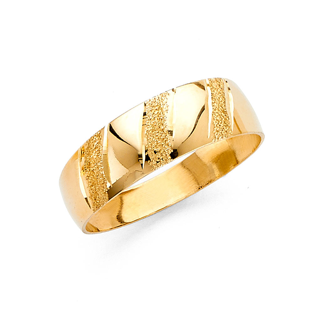 14KY 6MM LIT TAPERED WED BAND