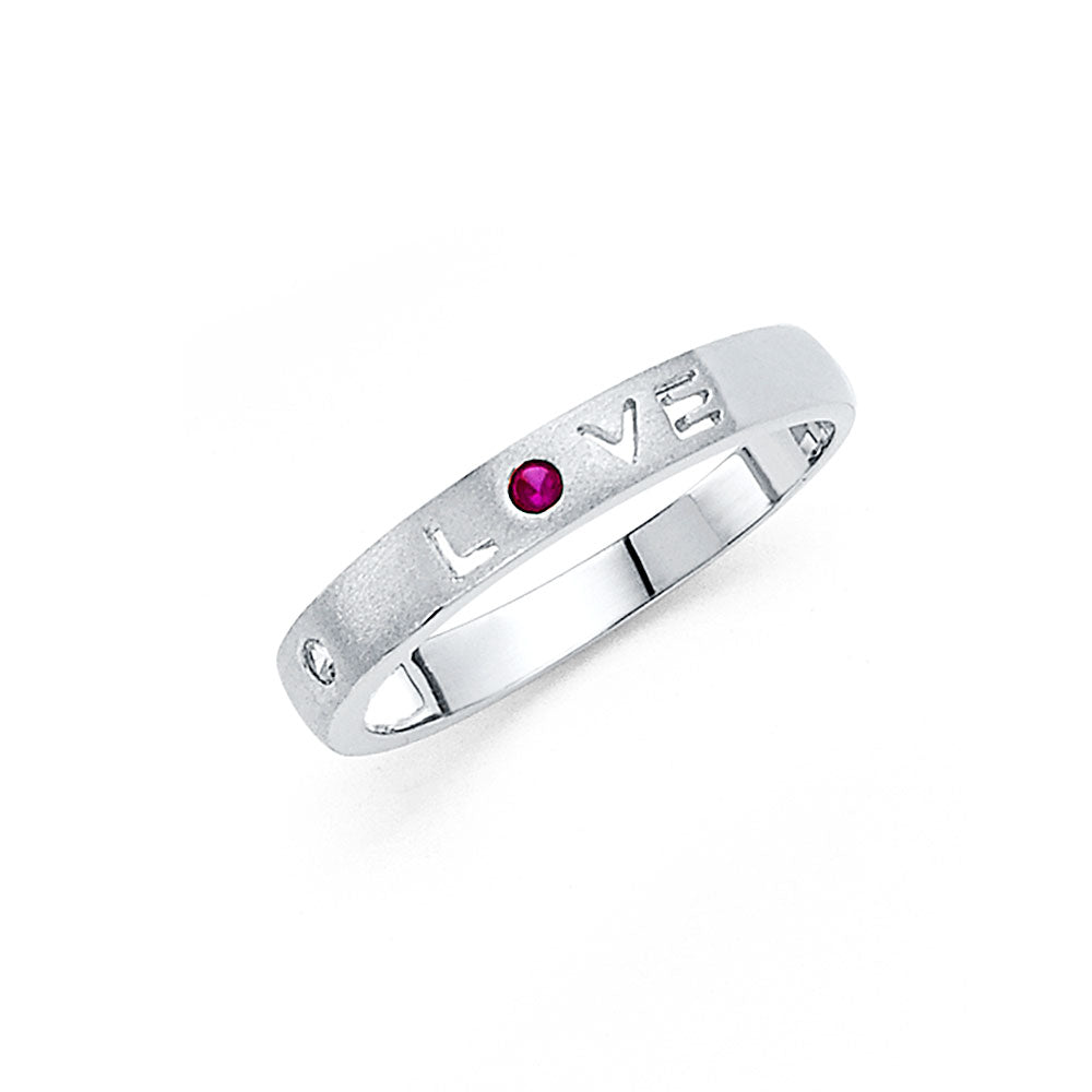 14KW CZ LOVE BAND