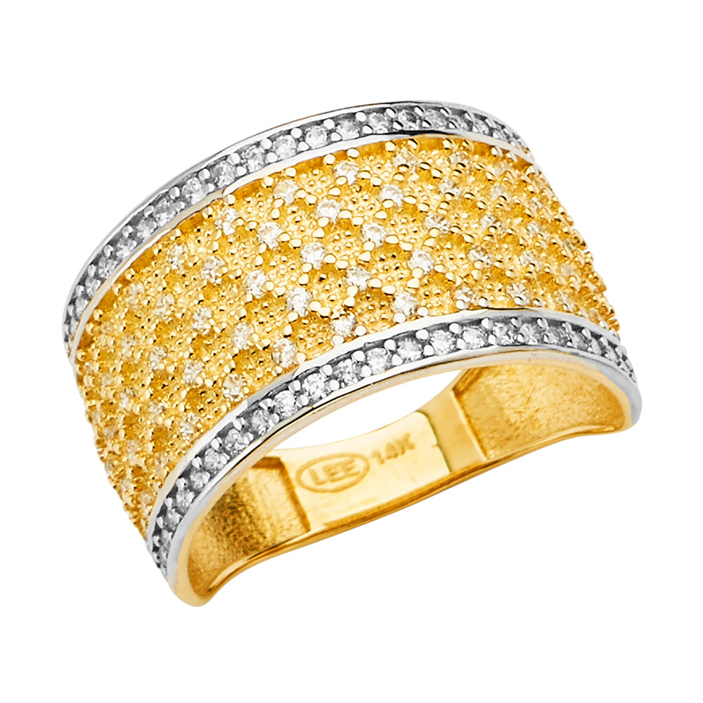 14K 2T FANCY CZ RING