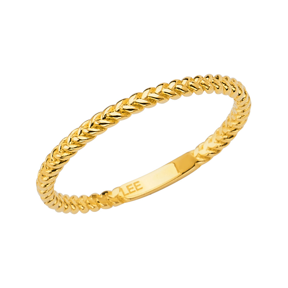 14KY Braided Shape Stackble Band