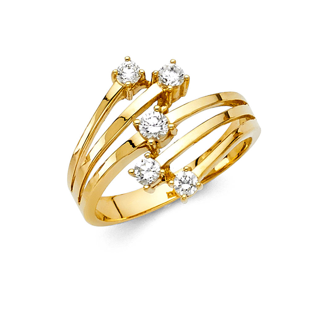 14KY CZ FANCY RING