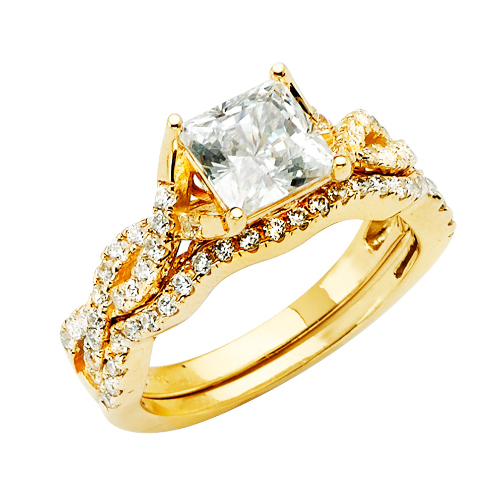 14KY CZ Engagement Ring