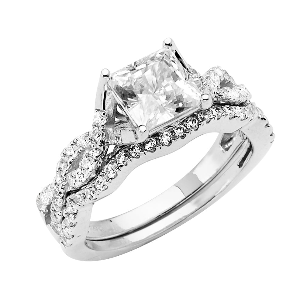 14KW CZ Engagement Ring