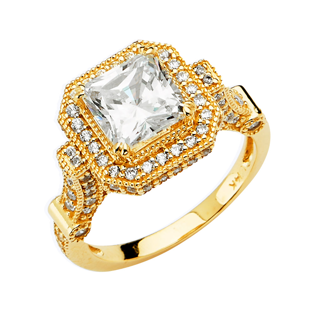 14KY CZ ENGAGEMENT RING