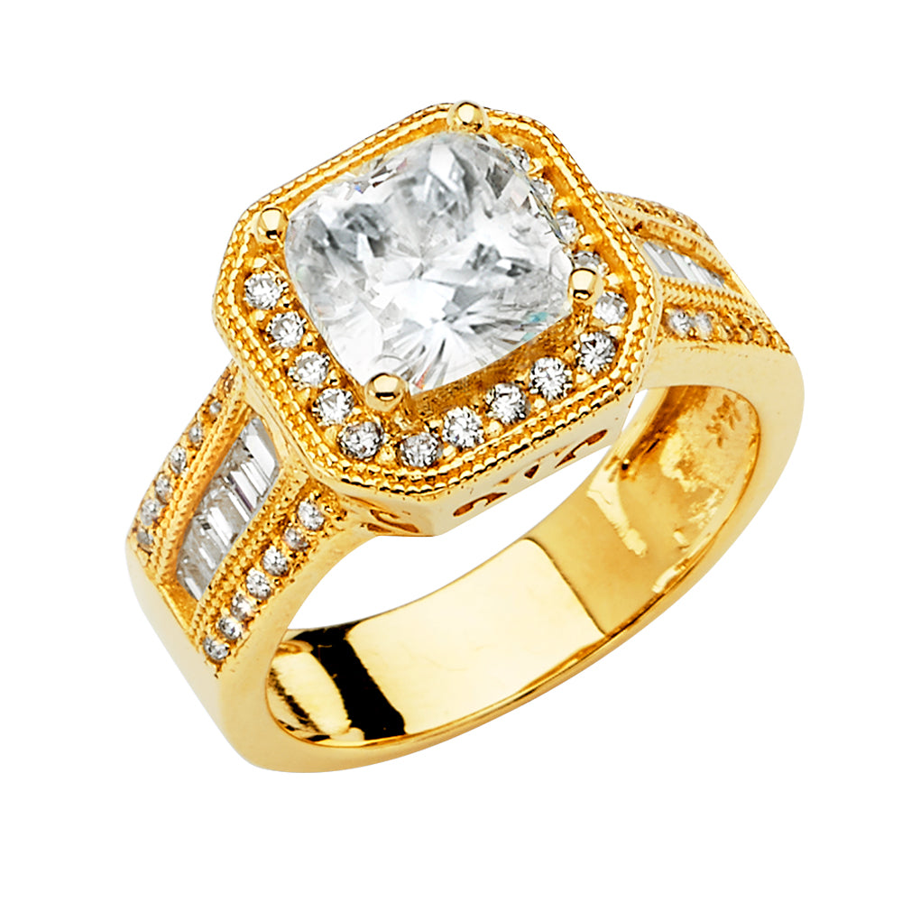 14KY CZ ENGAGEMENT RING