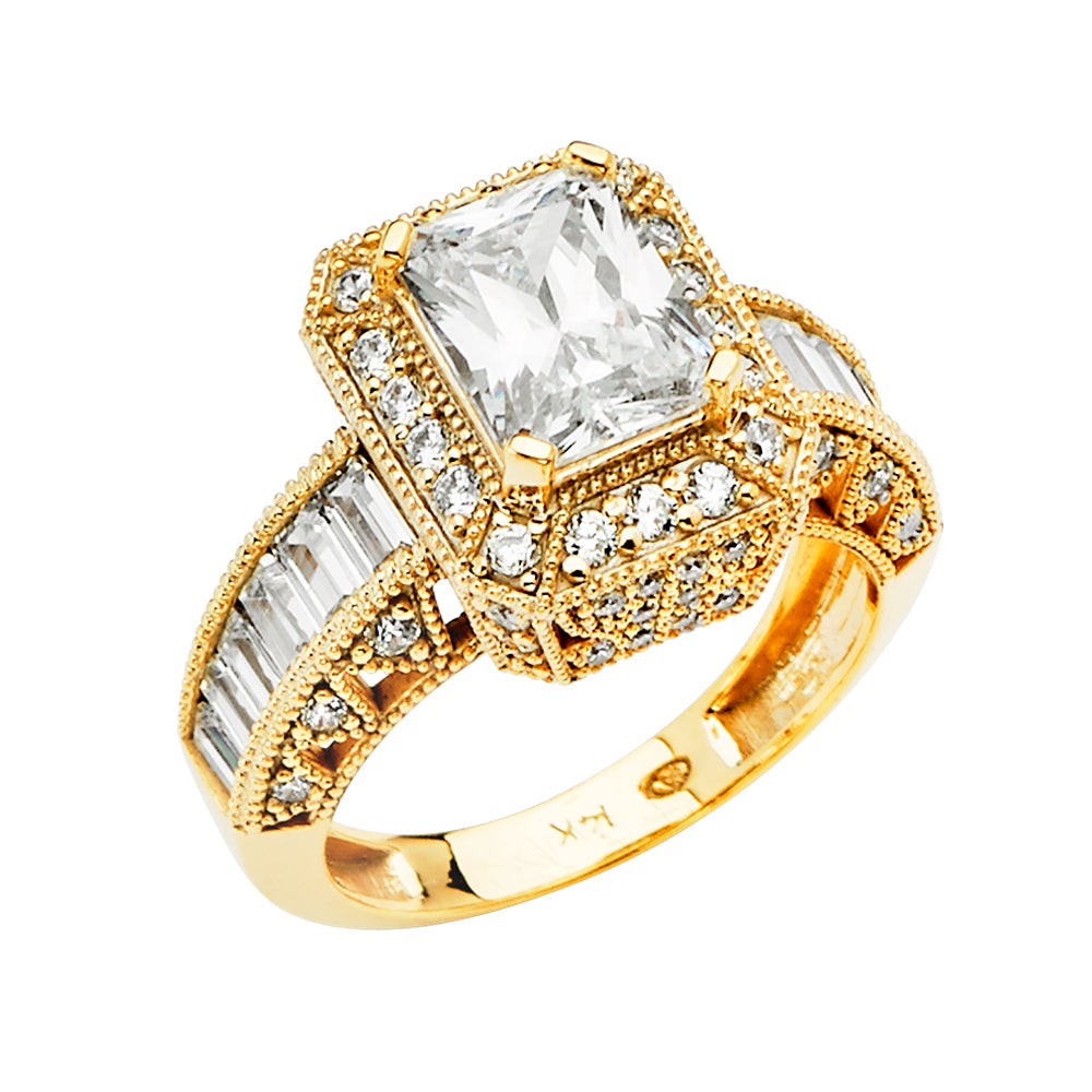 14KY CZ ENGAGEMENT RING