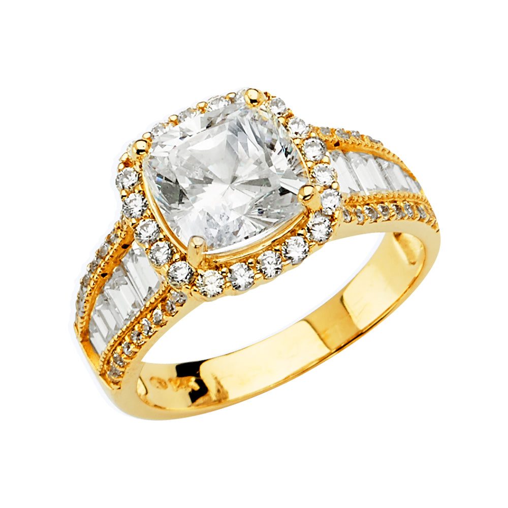 14KY CZ ENGAGEMENT RING