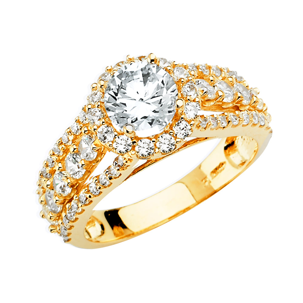 14KY CZ ENGAGEMENT RING