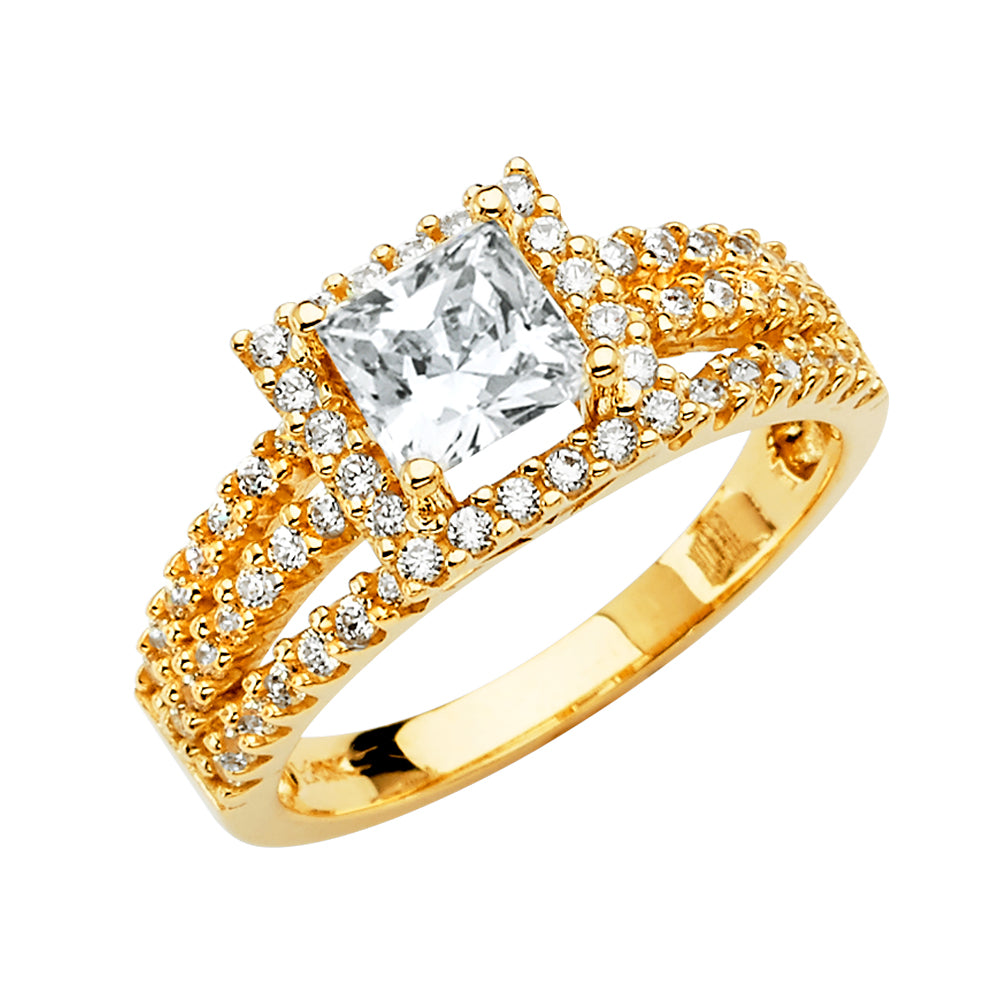 14KY CZ ENGAGEMENT RING