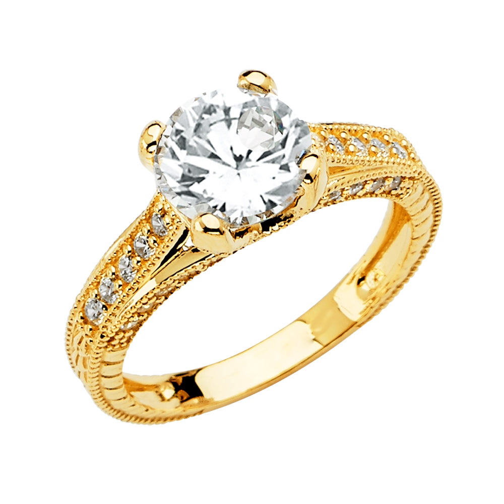 14KY CZ ENGAGEMENT RING