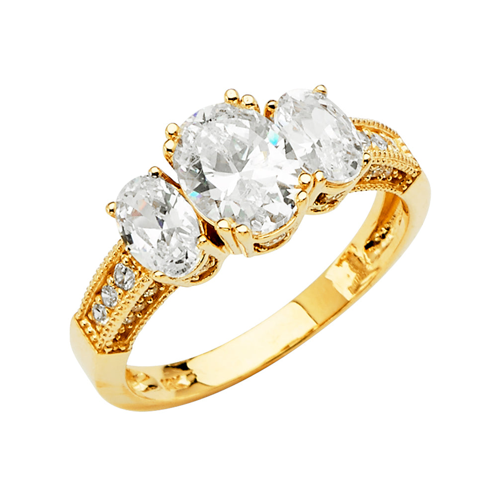 14KY CZ ENGAGEMENT RING