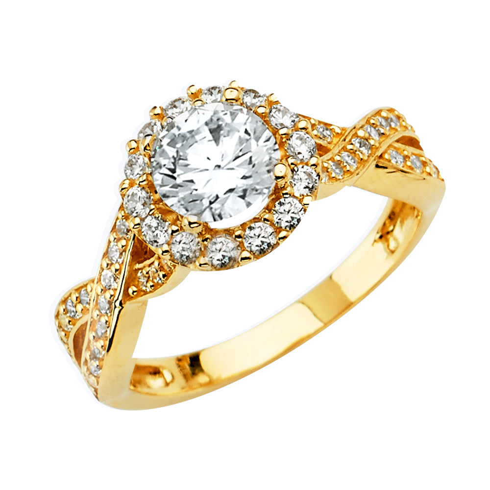 14KY CZ ENGAGEMENT RING