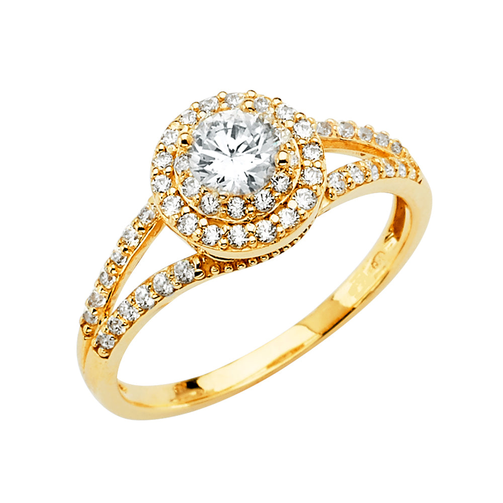 14KY CZ ENGAGEMENT RING