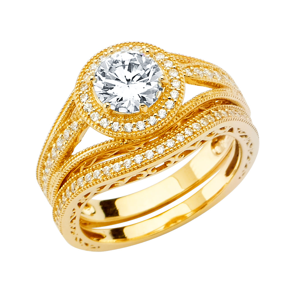 14KY CZ ENGAGEMENT RING