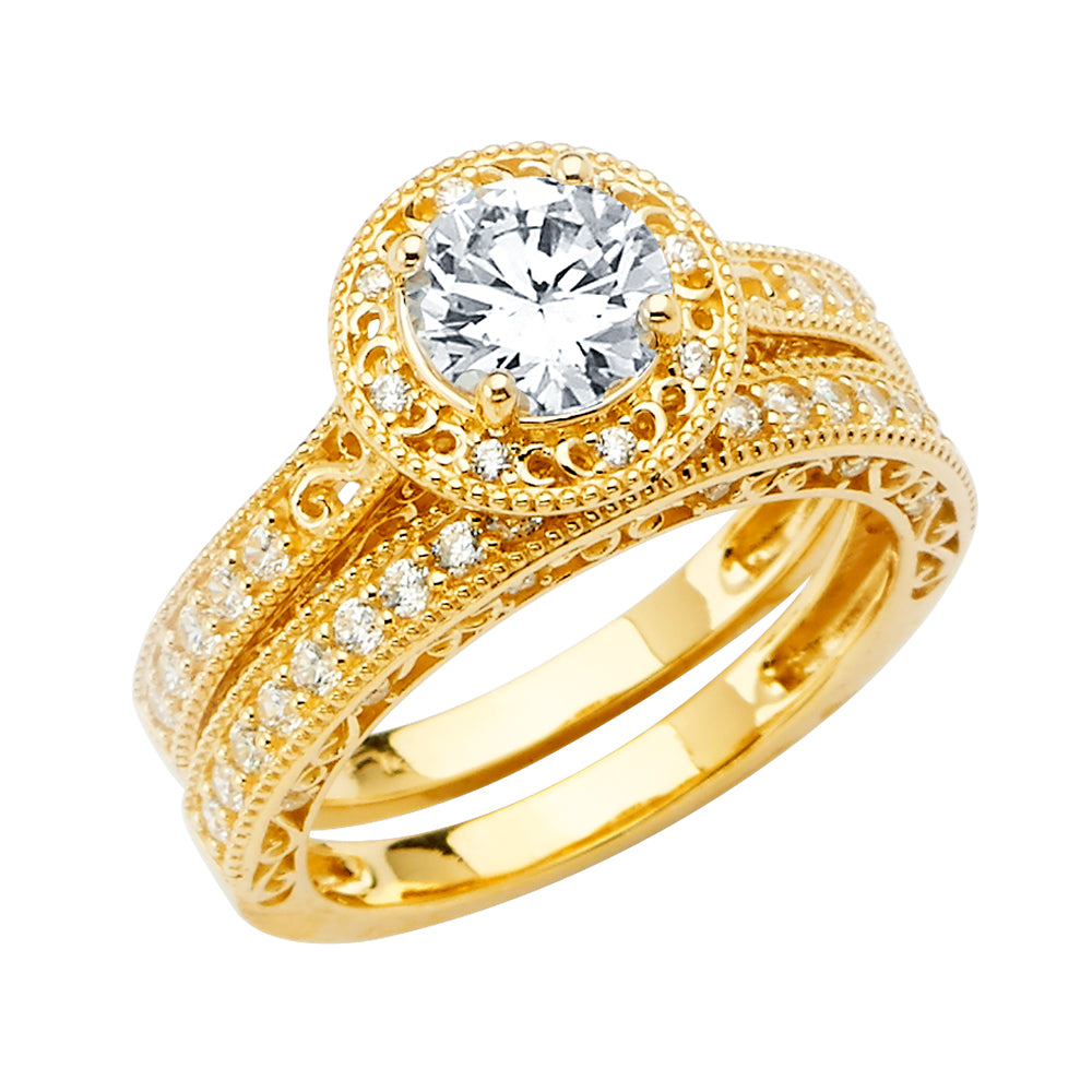 14KY CZ ENGAGEMENT RING
