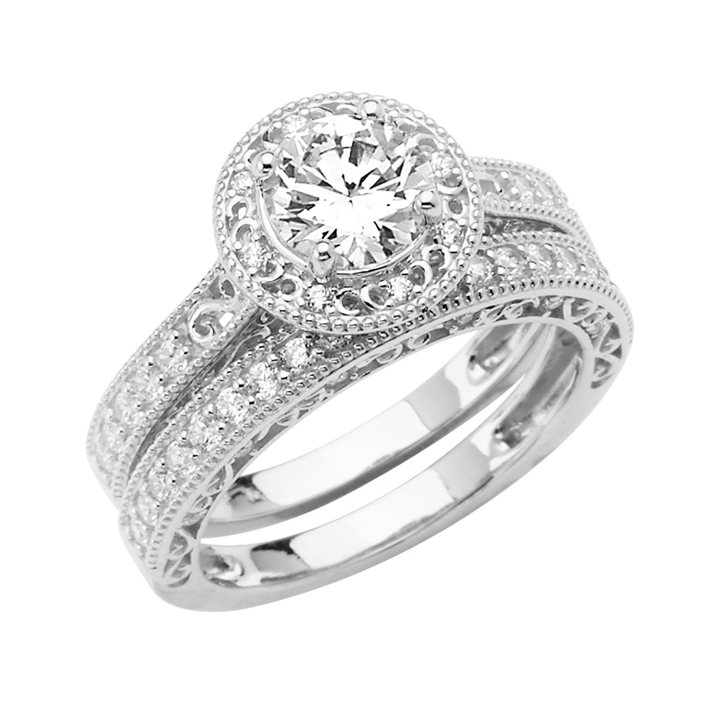 14KW CZ ENGAGEMENT RING