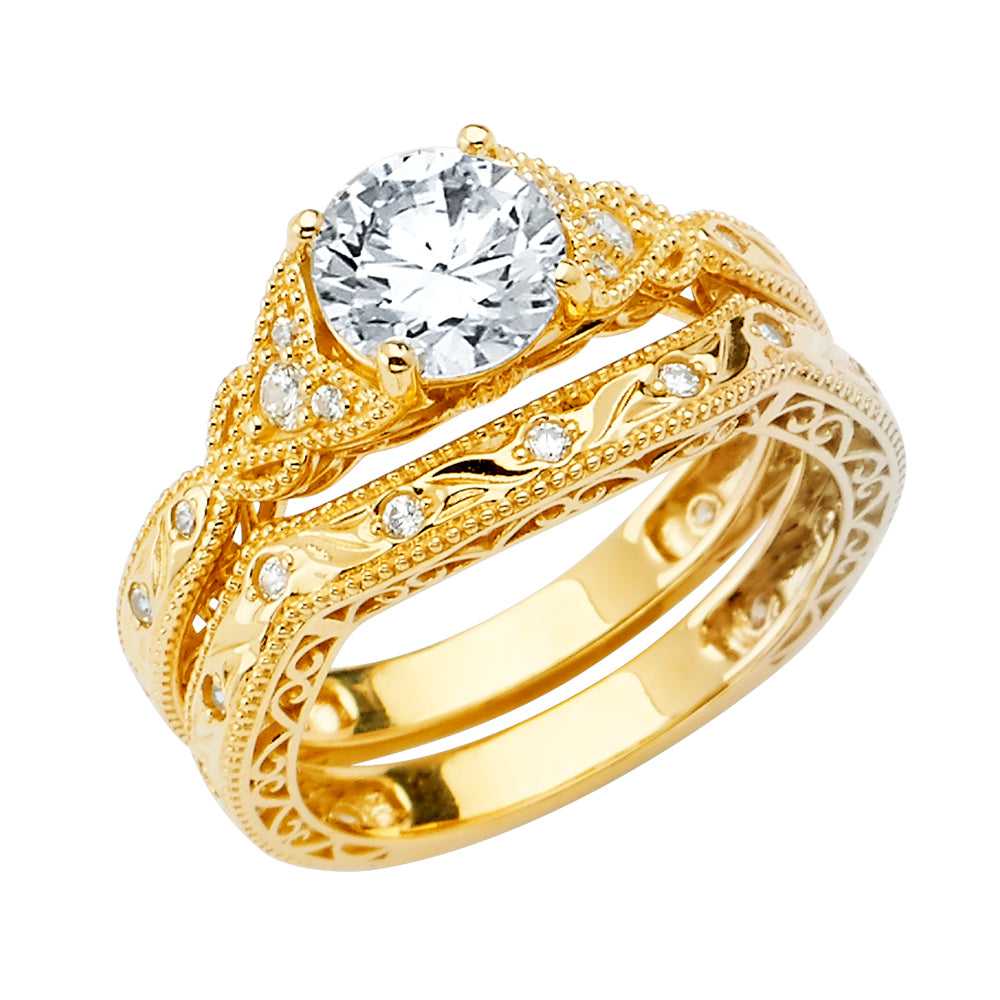 14KY CZ ENGAGEMENT RING