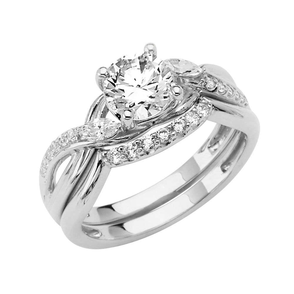 14KW CZ ENGAGEMENT RING