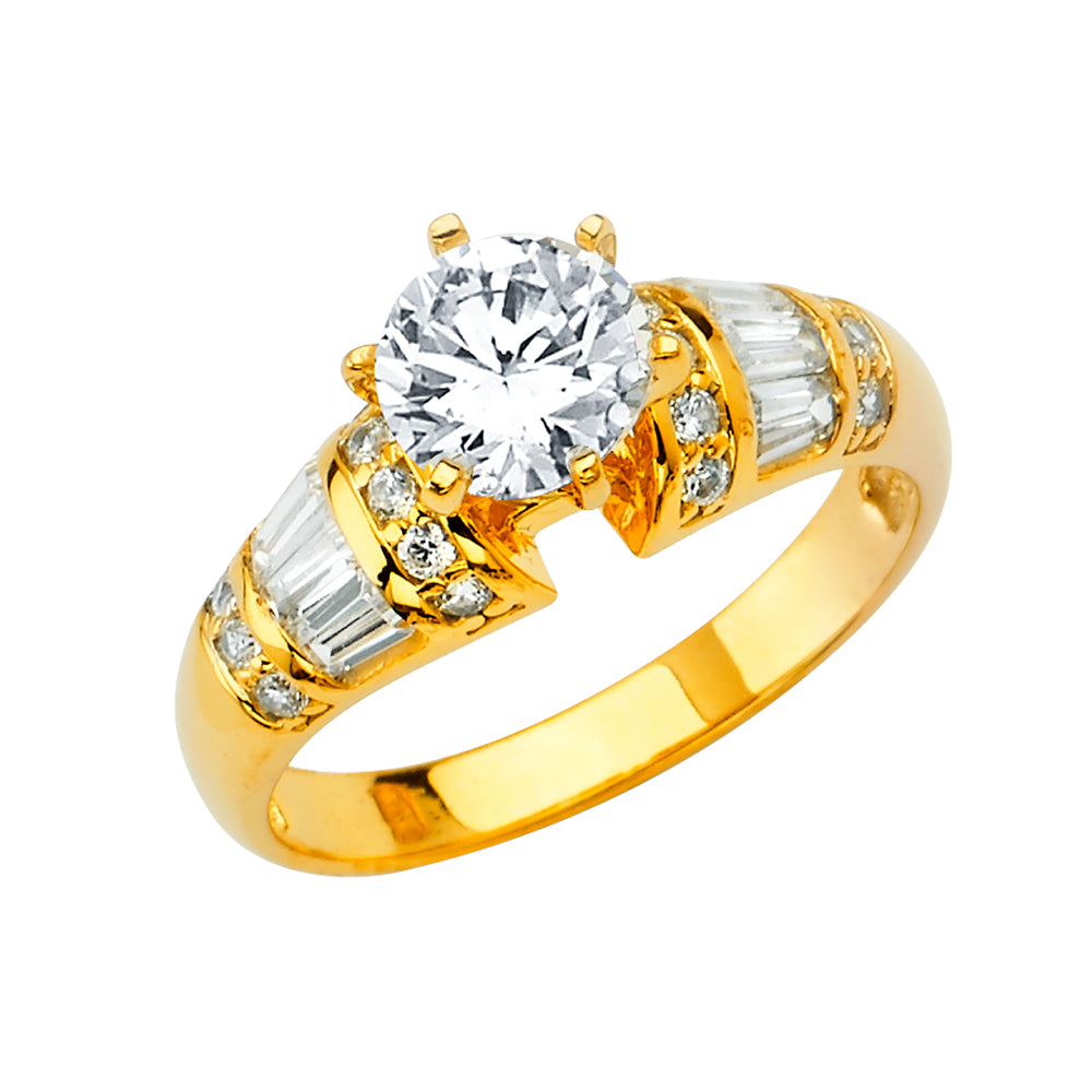 14KY CZ ENGAGEMENT RING