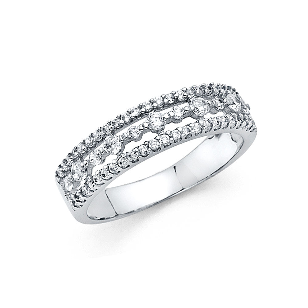 14KW CZ ANNIVERSARY RING