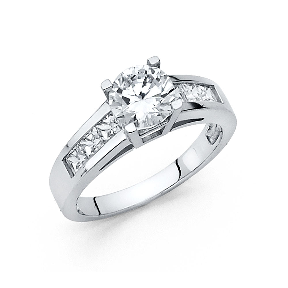 14KW CZ ENGAGEMENT RING
