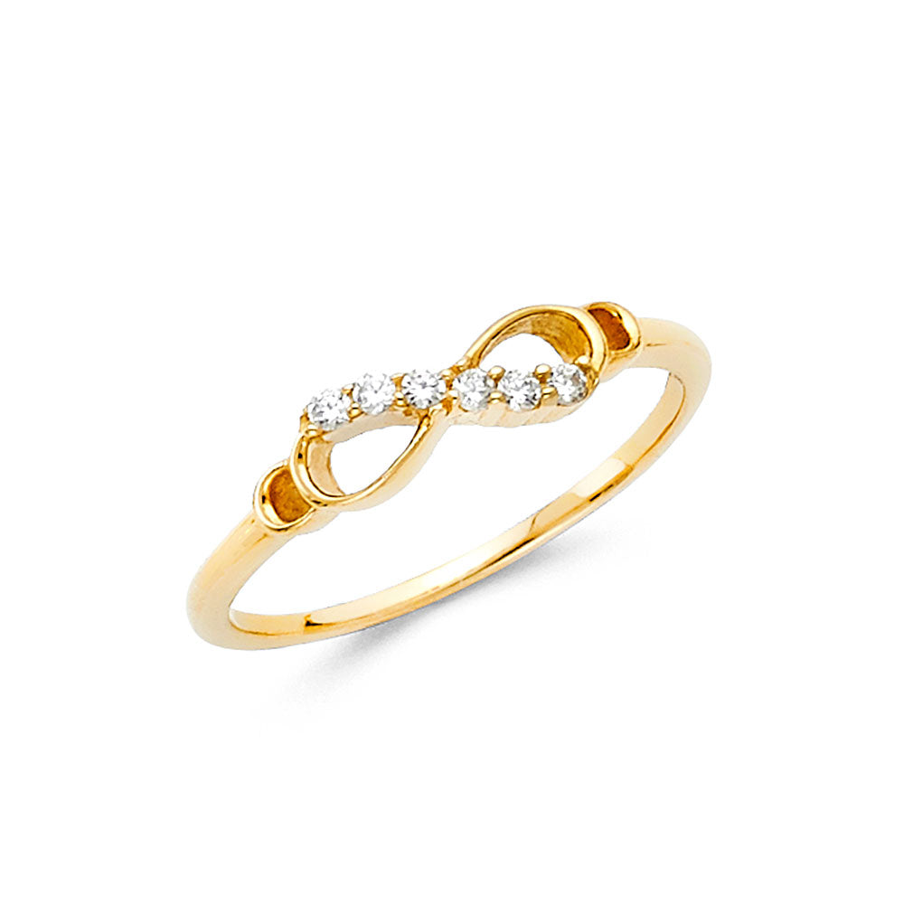 14KY CZ INFINITY RING