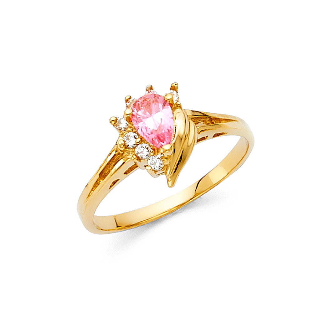 14KY LADIES CZ RING
