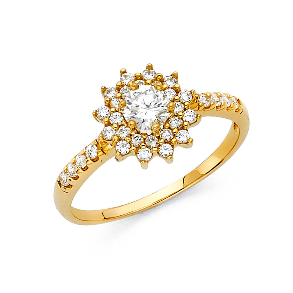 14KY CZ ENGAGEMENT RING
