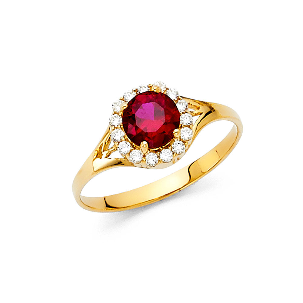 14KY LADIES CZ RING