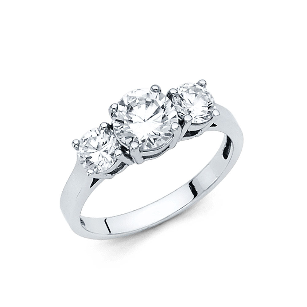 14KW CZ ENGAGEMENT RING