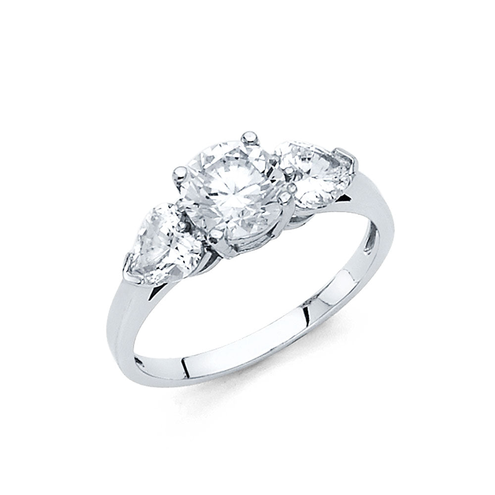 14KW CZ ENGAGEMENT RING