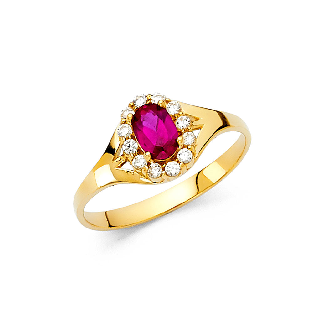 14KY LADIES CZ RING