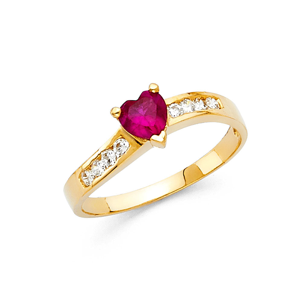 14KY LADIES CZ RING