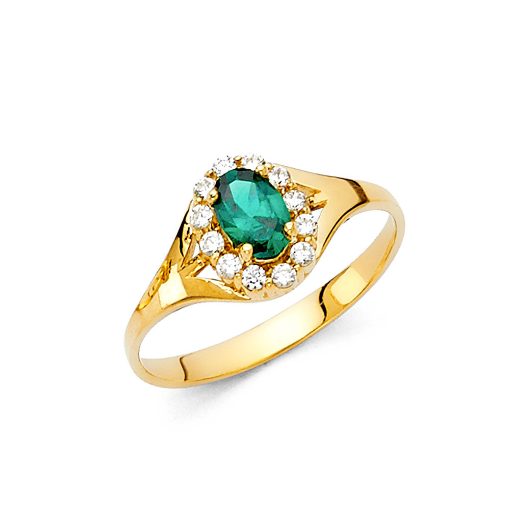14KY LADIES CZ RING