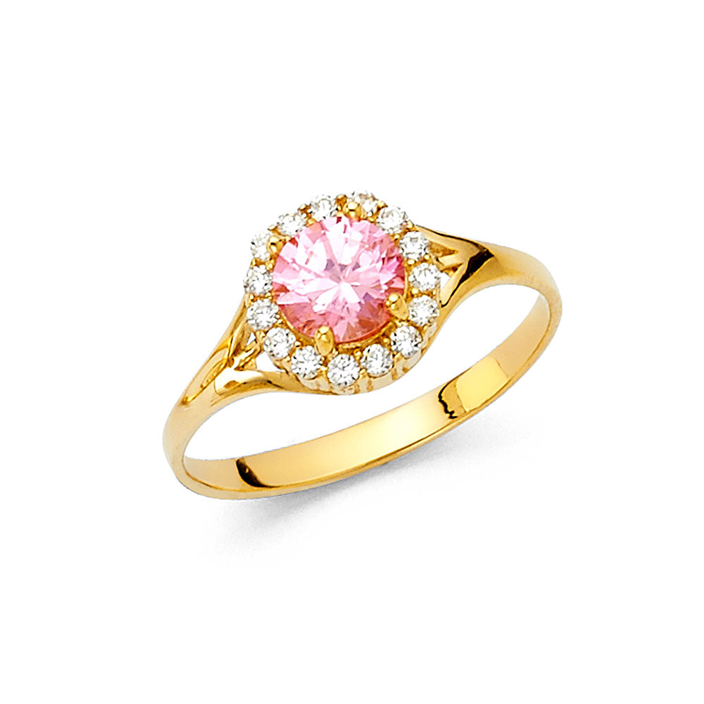 14KY LADIES CZ RING