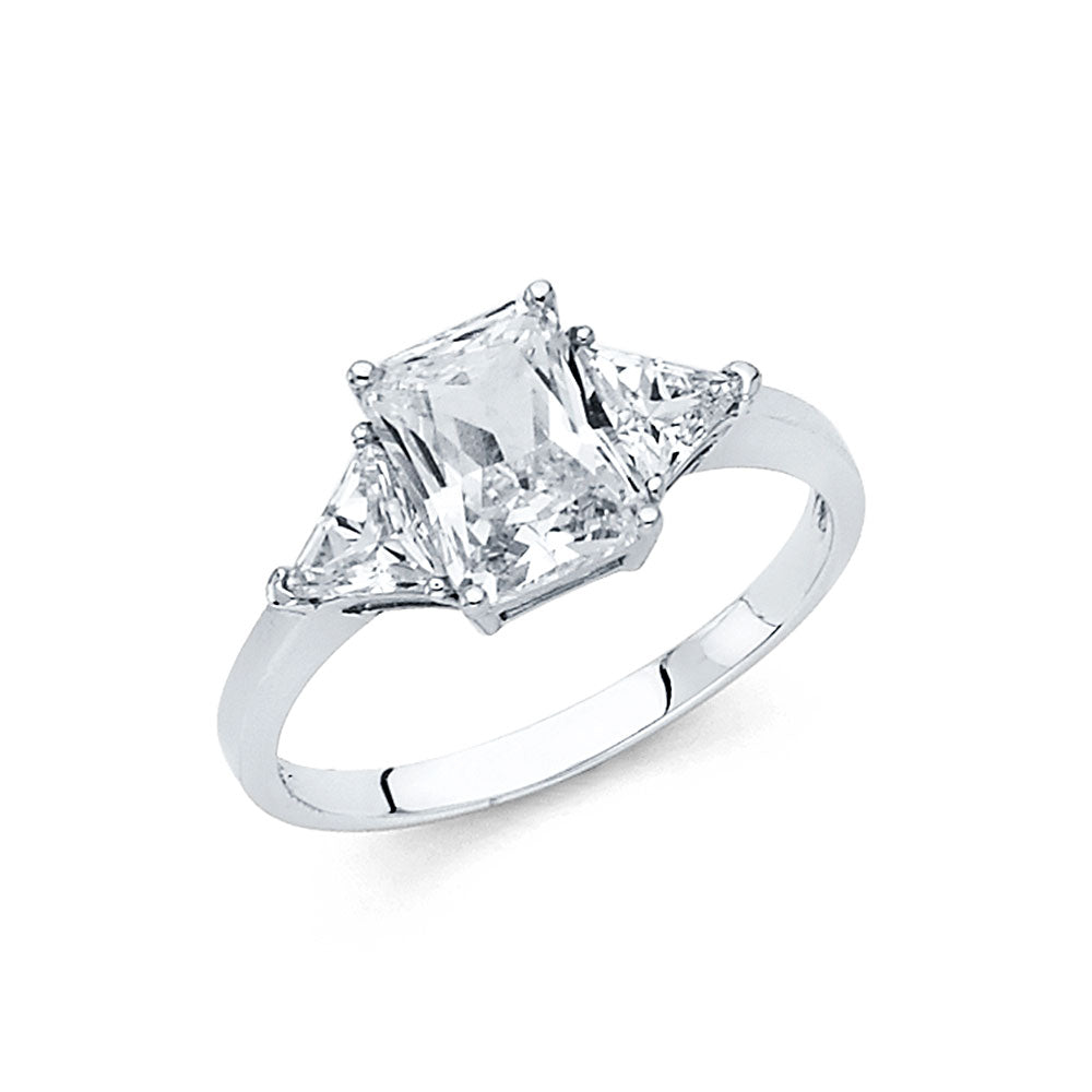 14KW CZ ENGAGEMENT RING