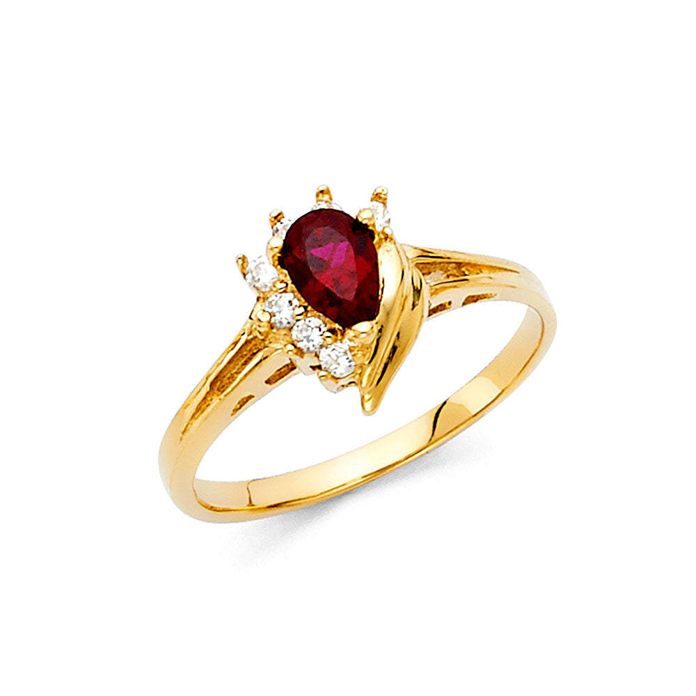 14KY LADIES CZ RING