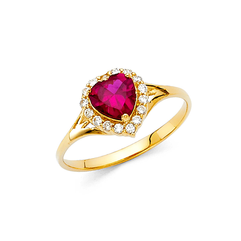 14KY LADIES CZ RING