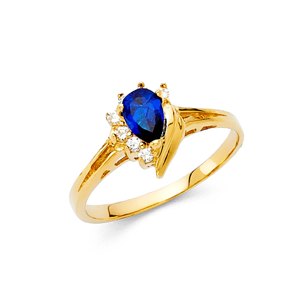 14KY LADIES CZ RING