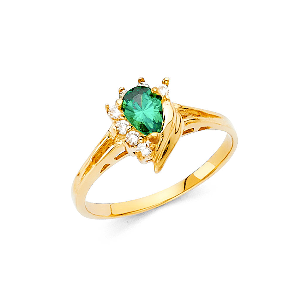 14KY LADIES CZ RING