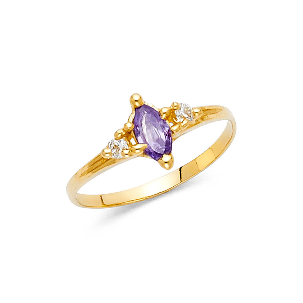 14KY LADIES CZ RING