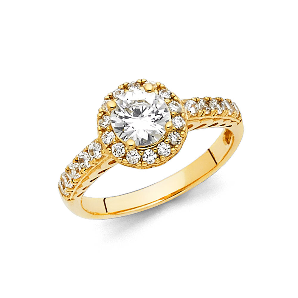 14KY CZ ENGAGEMENT RING